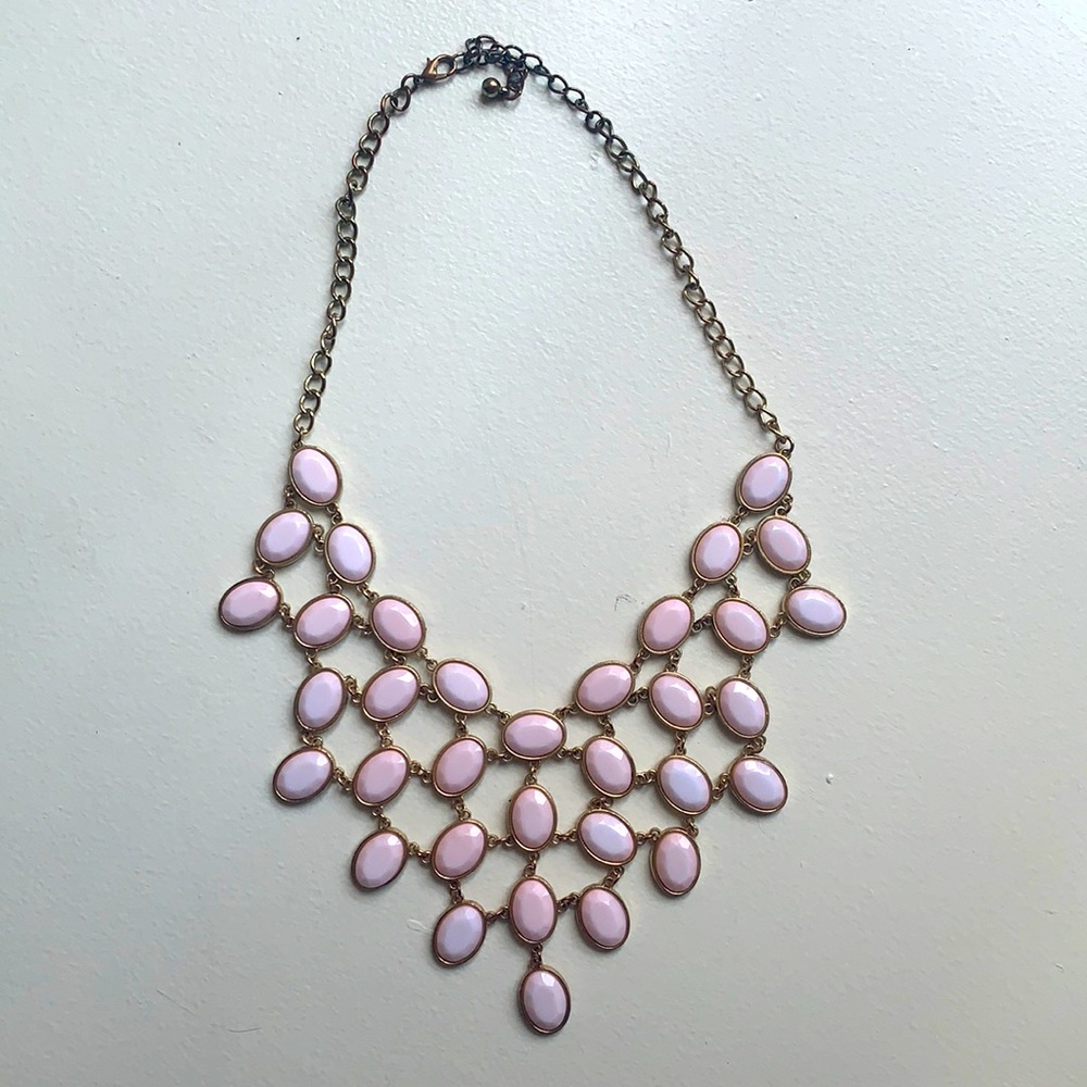 Pink statement necklace